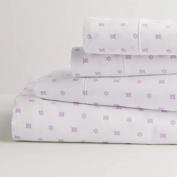 Sonoma Goods For Life® Ultimate HygroCotton® Sheet Set with Pillowcases, Purple Ditsy Flower