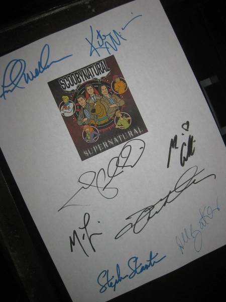 Supernatural ScoobyNatural Signed TV Script X8 Jared Padalecki Jensen Ackles RPT