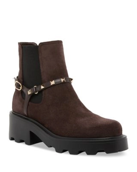 Women's Rockstud Beatle Suede Chelsea Boots