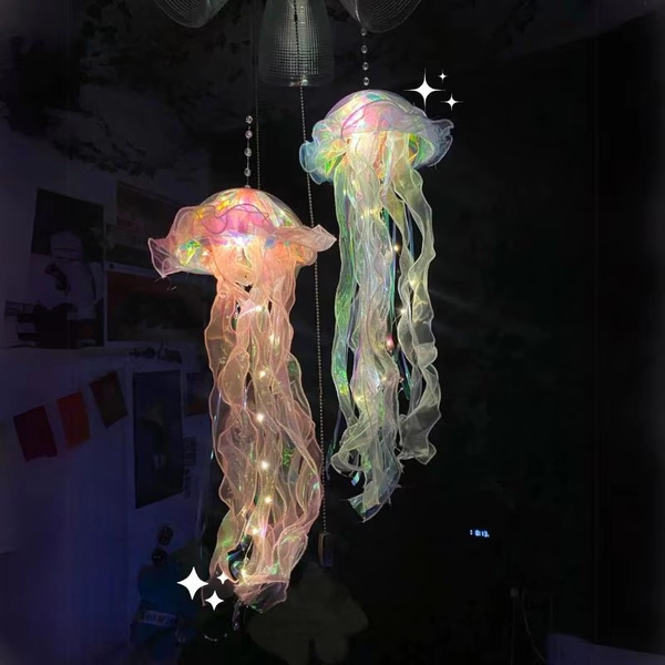 Jellyfish Lamp – Aesthetic LED Night Light, Ocean Room Decor, Bedroom & Desk Lamp, Calming Jellyfish Light, Unique Gift, Meditation Light