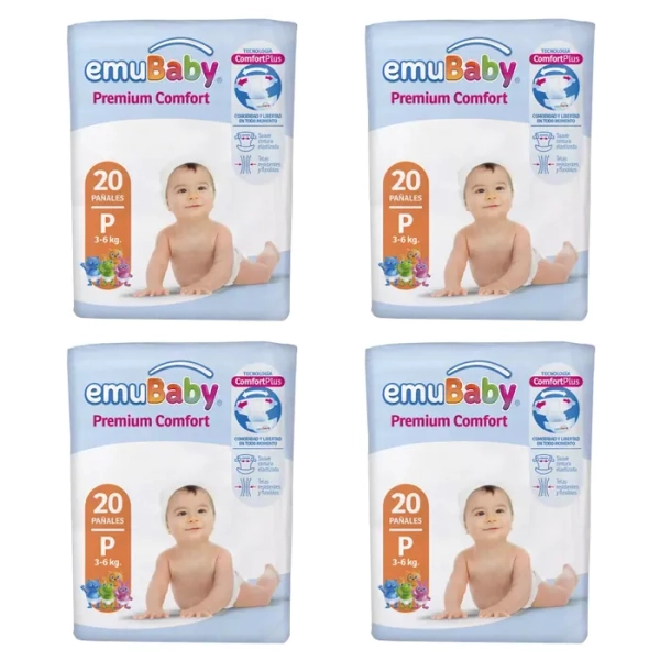 Pañal Emubaby Comfort X4 P 20 (80 Pañales)