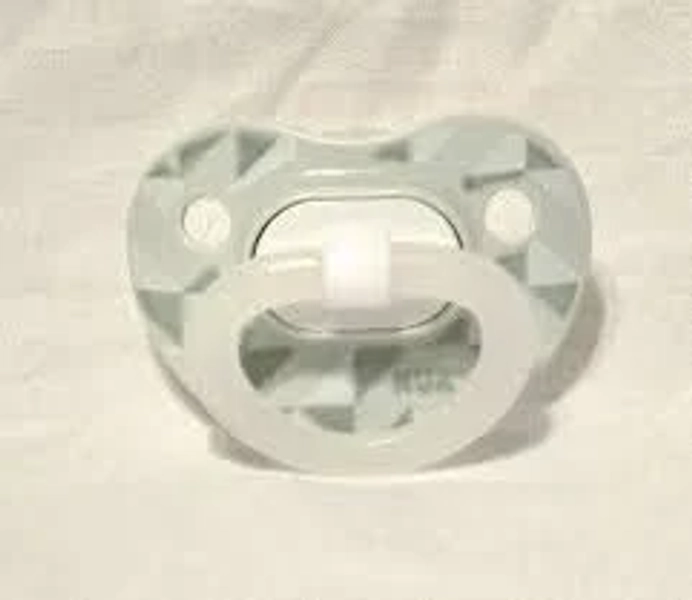 Reborn Baby pacifier Gray w shapes Full Magnetic or Putty You Choose Ready-to-ship OOAK