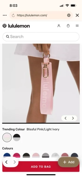 Never Lost Keychain - Blissful Pink/Light Ivory - ONE SIZE