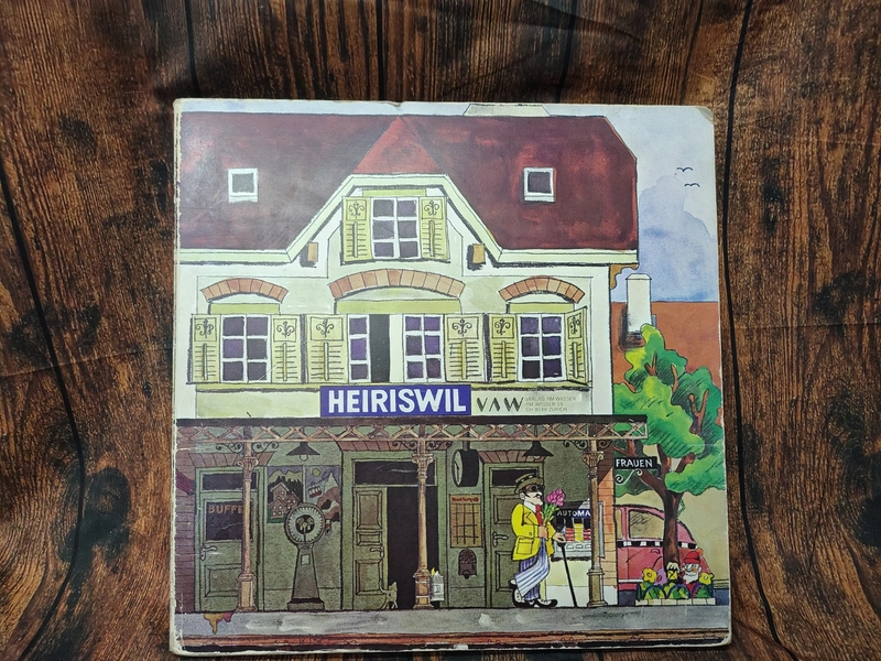 Rare Vintage Swiss Pop Up Childrens Book HEIRISWIL 1970s Toy Town Street Backdro