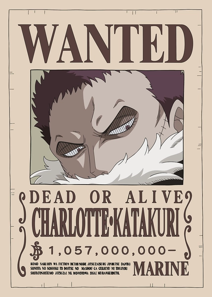 'Charlotte Katakuri Wanted' Poster, picture, metal print, paint by One Piece US | Displate