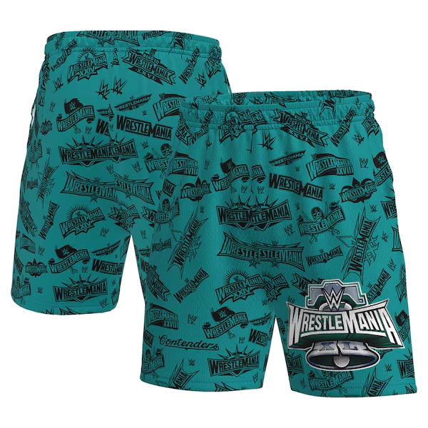 Men's Contenders Clothing  Green WrestleMania 40 Mesh Shorts