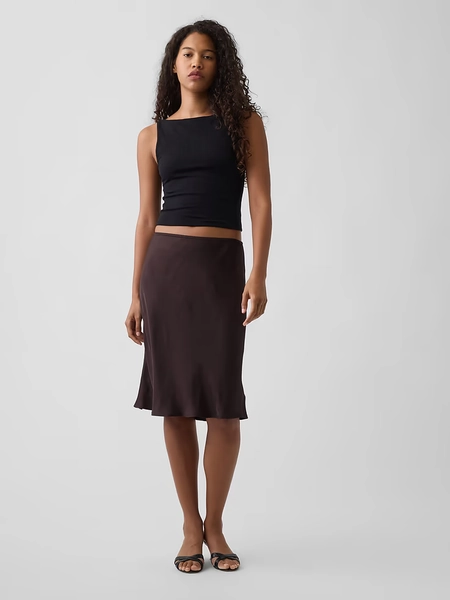 Satin Bias-Cut Skirt | Gap