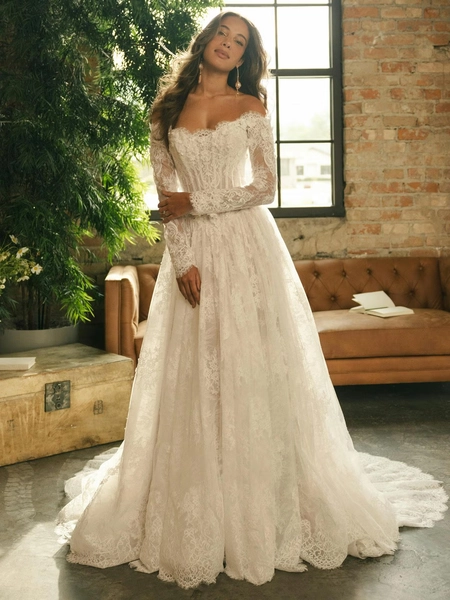 Romantic Lace Off-The-Shoulder Ball Gown | Kleinfeld Bridal