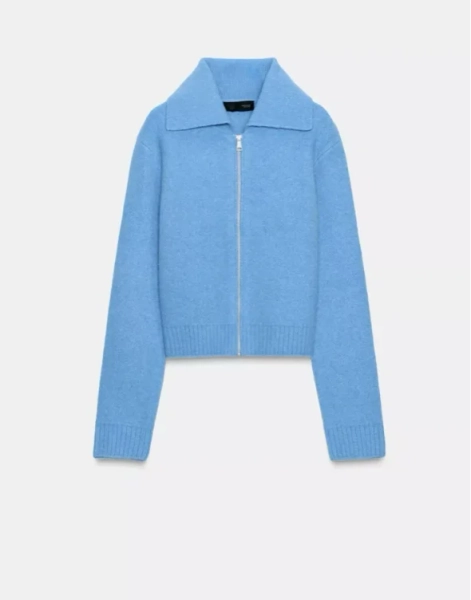 ZARA zip up knit cardigan 