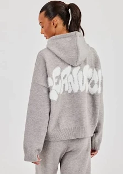 cernucci Fluffy Intarsia Boxy Hoodie
