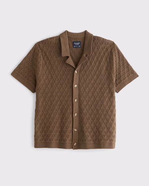 100% Cotton Button-Through Sweater Polo