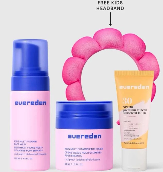 Evereden Kids Daily Skincare Routine Starter Pack for Ages 3+
