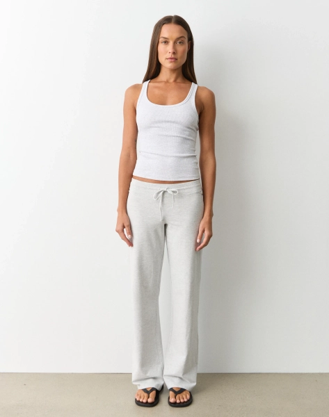 Cotton Relaxed Straight Leg Pant