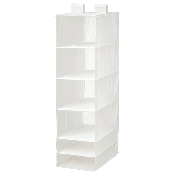 SKUBB Organizer with 6 compartments - white 35x45x125 cm (13 ¾x17 ¾x49 ¼ ")