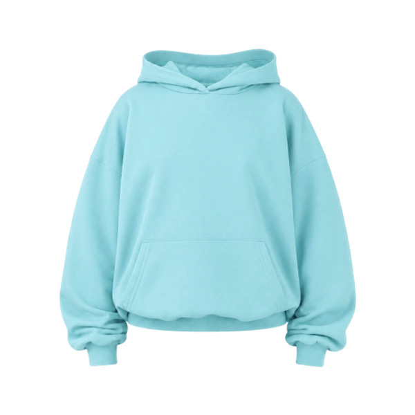 Turkusowa bluza z kapturem oversize 2.0 lite | TEE.TAT.TOO