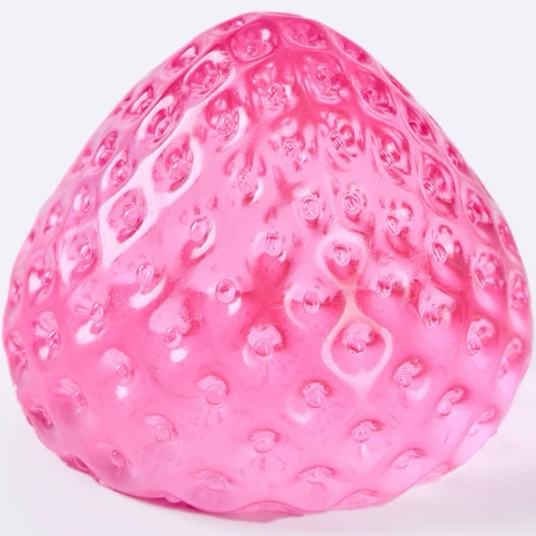 TABASQUISHY Jumbo Clear-Pink Strawberry Taba Squishy Squeeze Toys