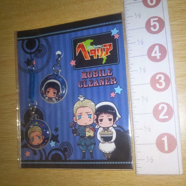 A70167 Hetalia Axis Powers Cleaner mascot charm Germany &amp; Japan