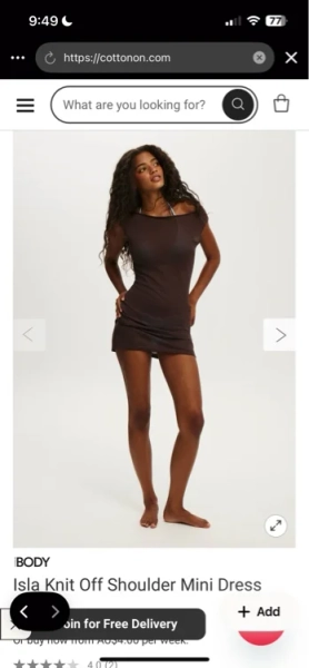 Isla Knit Off Shoulder Mini Dress