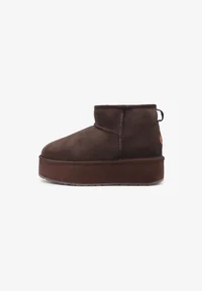 Bottines à plateau - chocolate