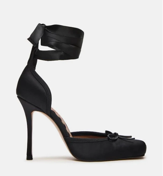 Steve Madden Women's Larina Square Toe Stiletto Satin Pumps