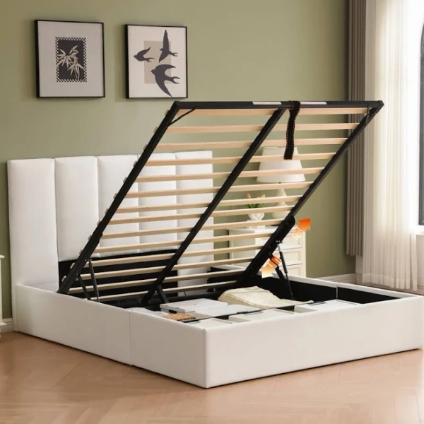 Latitude Run Juanetta Hydraulic Lift Up Storage Upholstered Platform Bed
