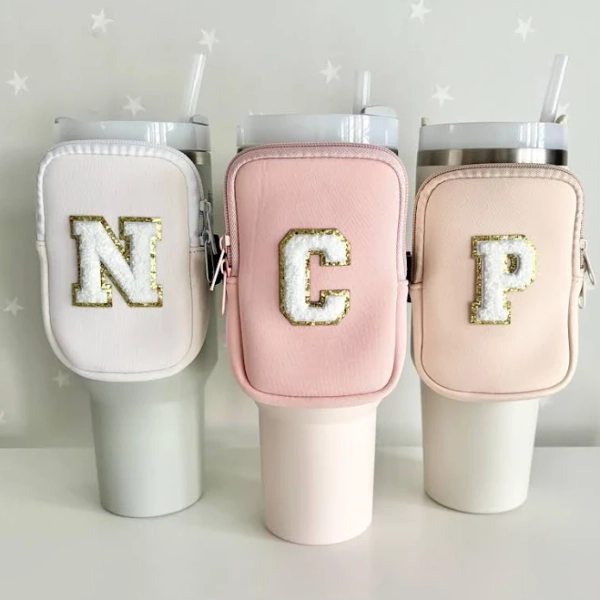 Personalised Stanley Cup Carrier Pouch Water Bottle Gift Pouch For Her Custom Key Holder Workout Accessory Holder For Stanley Lover Gym Gift