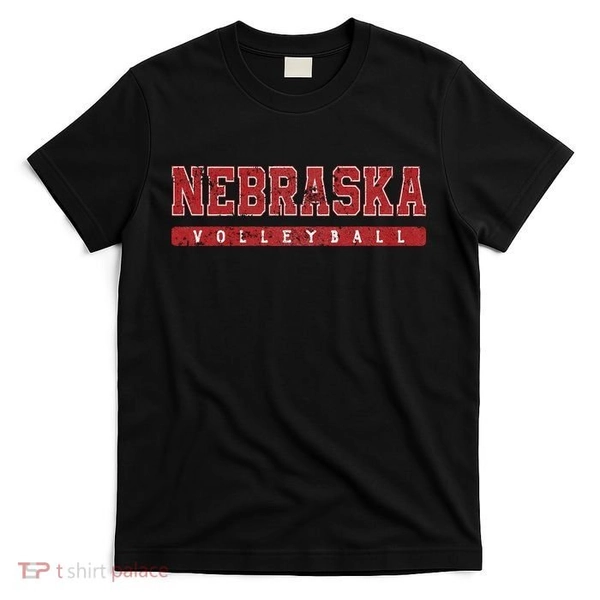 Nebraska Volleyball Varsity Red Vintage T-Shirt | T-ShirtPalace