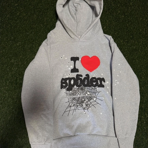 Sp5der Souvenir Hoodie Heather Grey S (100%...