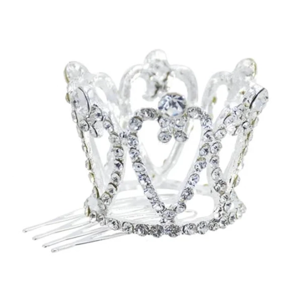 Little Girls Rhinestone Crown Hair Combs