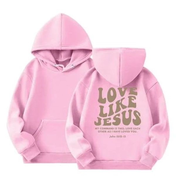 Hoodies for Girls 14-16 Fashion Hoodies for Teen Girls Girls Casual Long Sleeve Hoodies Cute Oversized Pocket Sweatshirt Tops Christmas Clothes Pink-3