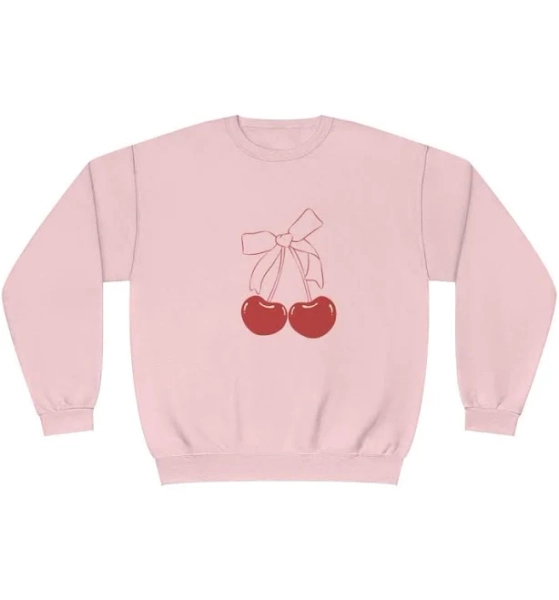 Cherry Bow Crewneck Sweatshirt