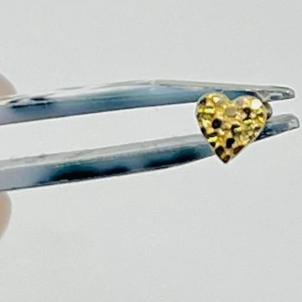 14K Gold Heart Nugget Nose Ring