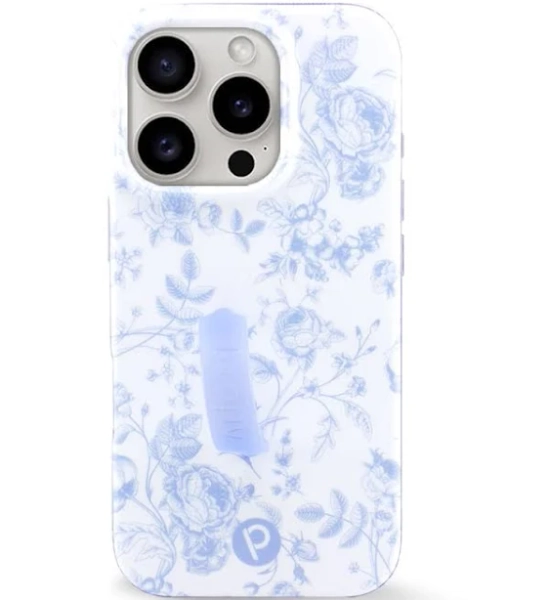 Loopy Cases Blue Toile Cases for Apple iPhone 16 Pro