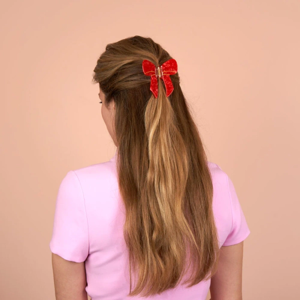 Pince à cheveux Noeud Rouge