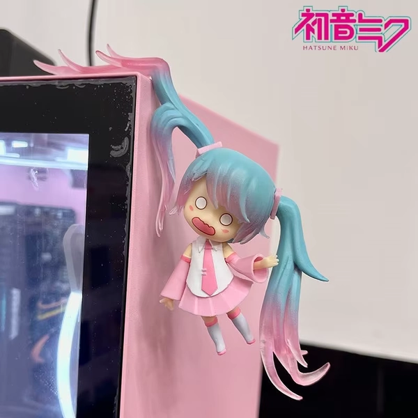 Hatsune Miku cartoon cute keychain figurine for girls' desktop office collections, fashionable and personalized ornament gift - AliExpress 