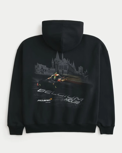 Boxy Zip-Up McLaren Racing Graphic Hoodie