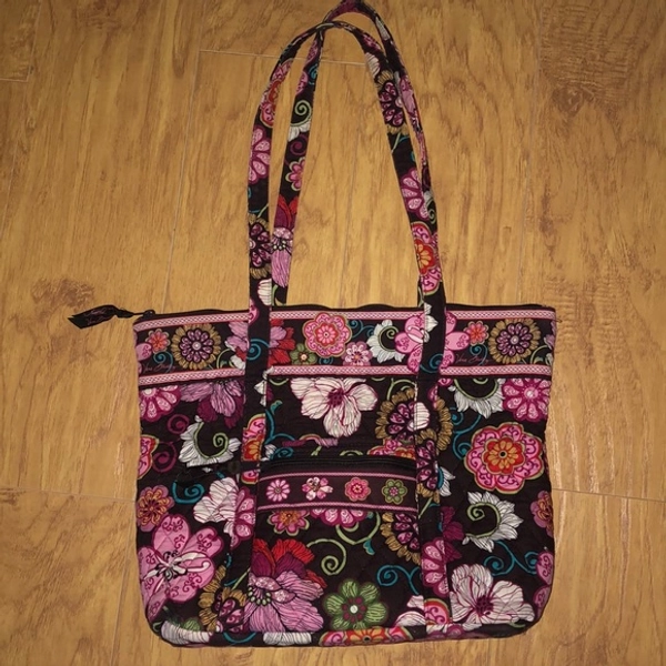 vera bradley tote bag in mod floral pink