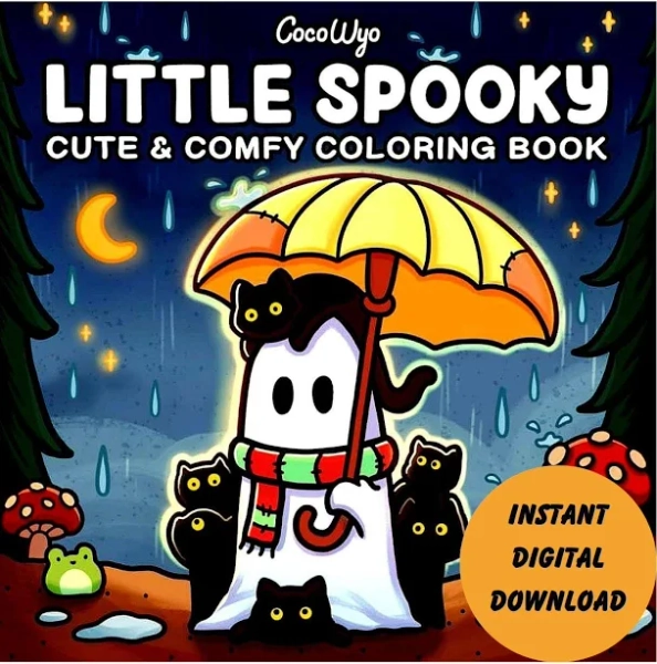 Little Spooky 42 Page Coloring Book CocoWyo Digital | Printable | Instant Download