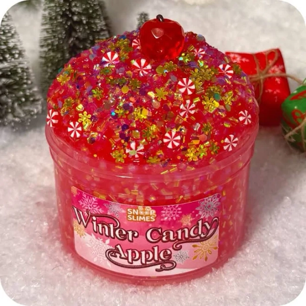 Winter Candy Apple Slime | Snoopslimes