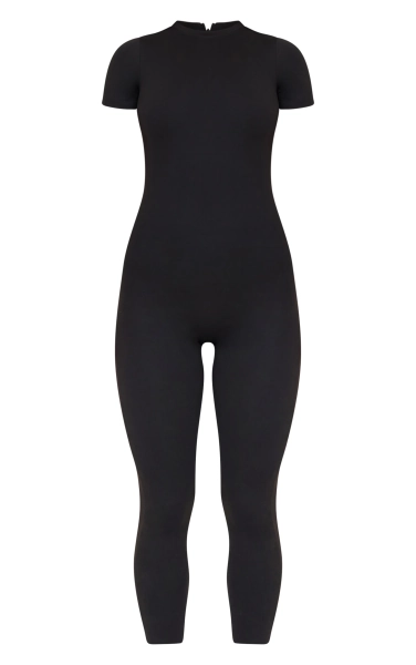 Black Ultimate Sculpt Short Sleeved Unitard