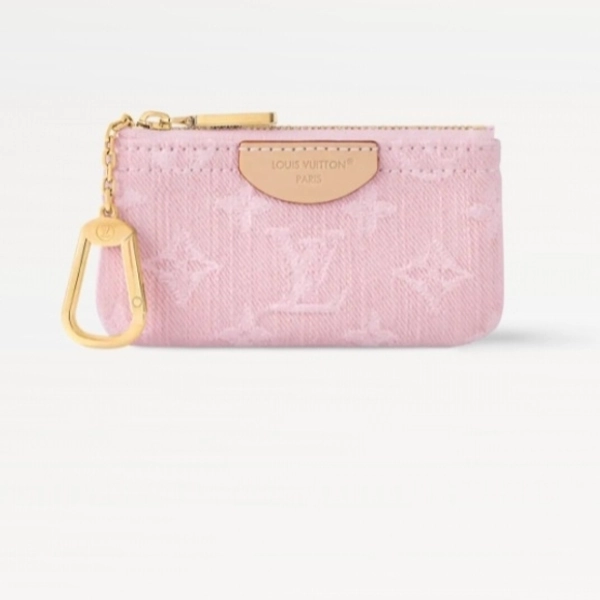 Louis Vuitton | Accessories | Louis Vuitton Pink And Gold Key Card Holder | Poshmark