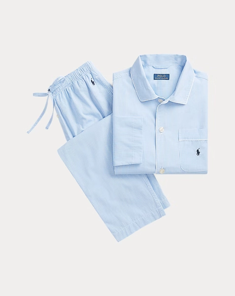 Lange Gingham geruite poplin slaapset
