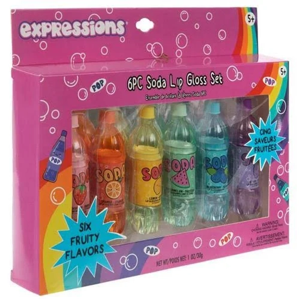 Expressions 6 Piece Soda Lip Gloss Set