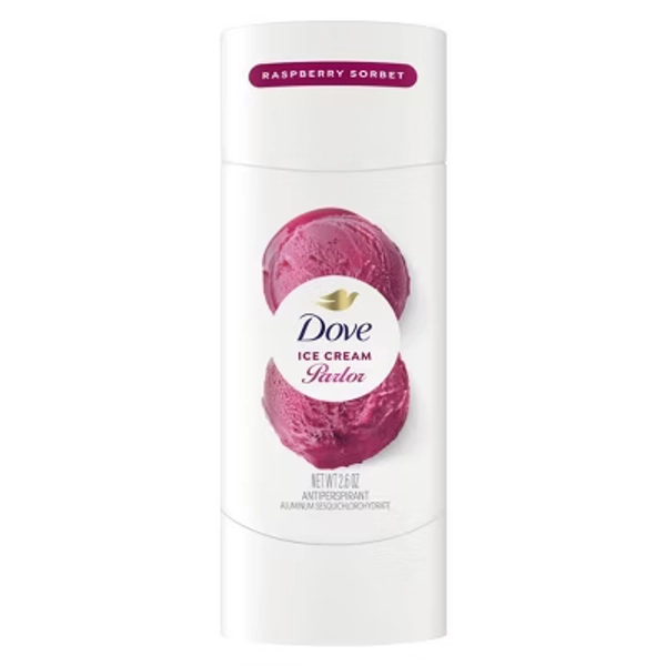 Dove Beauty Ice Cream Parlor Antiperspirant & Deodorant Stick - Raspberry Sorbet - 2.6oz