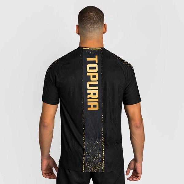 Men's UFC Zenith by Venum Black/Gold Ilia Topuria Authentic Fight Night Champion Walkout Jersey
