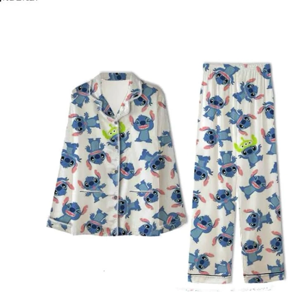 Disney Cute Funny Stitch Pajamas Set