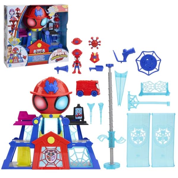 Marvel Spidey and his Amazing Friends Rescue-Webs Web-Quarters Playset for Kids, Ages 3 and Up