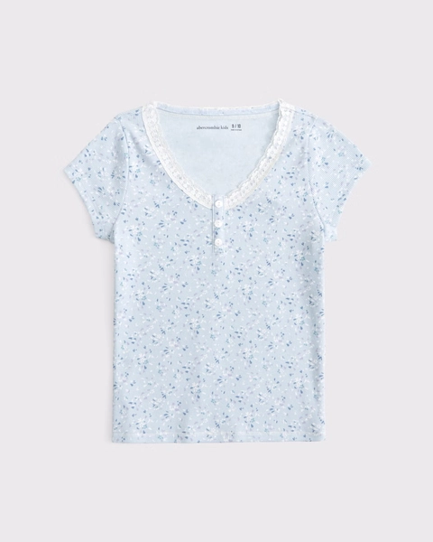 lace-trim henley