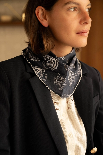 Foulard Melrine - Bleu - Boutique Libertie