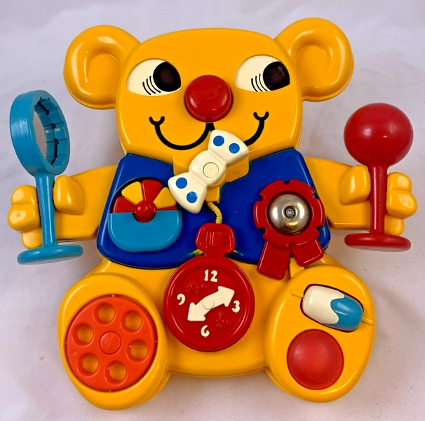 Matchbox Vintage Activity Center Bear 1985 1980s Baby Toy Motor Skills Toy